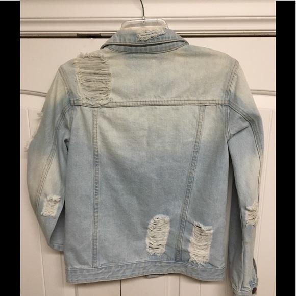 Thread & Supply Distressed Denim Jacket S - Picture 3 of 5